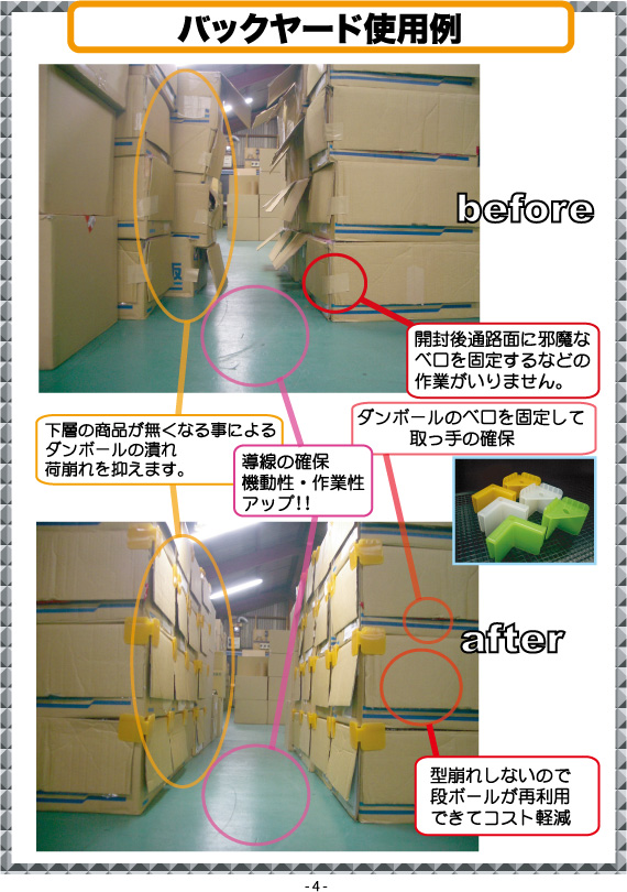 Damper バックヤード使用例